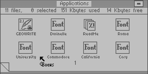 geoWrite in the disk note pad