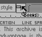 The geoWrite page navigation rectangle
